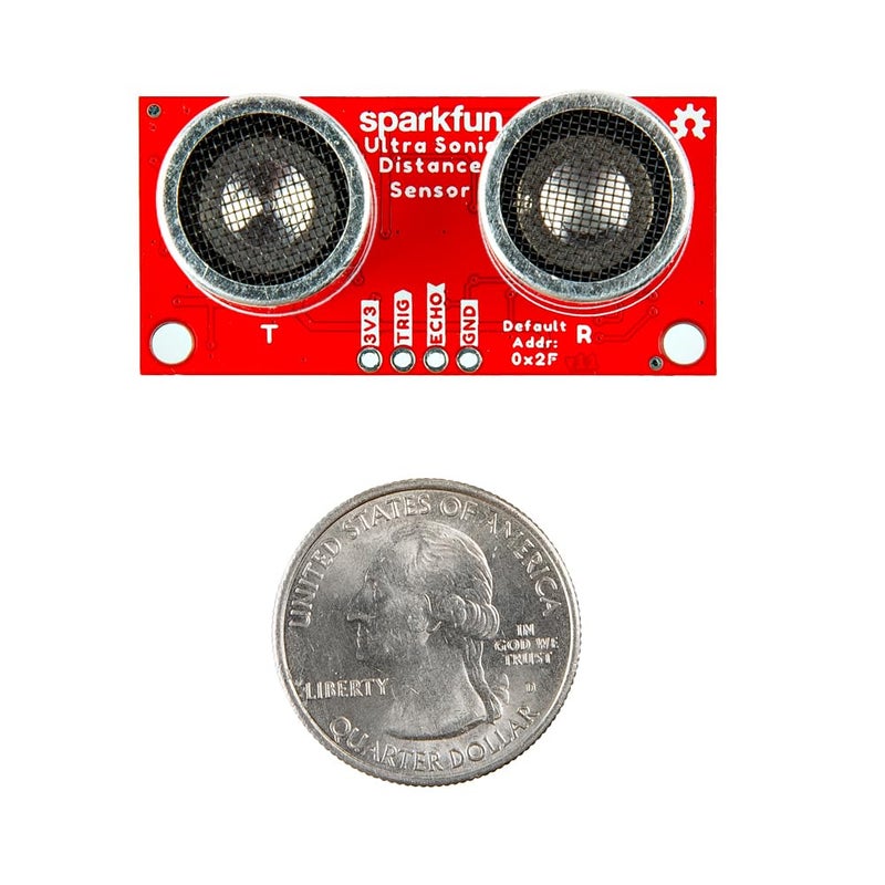 Spark Fun Ultrasonic Distance Sensor - TCT40 (Qwiic) Ultrasonic Distance Sensor - HC-SR04 Non-Contact Distance Measurement - Operating Voltage 3.3V - Board Dimensions: 1.75 in x 0.85 in - Image 4